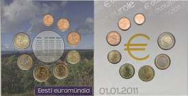 Estonia - Divisionale 2011 composto da 8 valori: 2 Euro; 1 Euro; 50 Centesimi; 20 Centesimi; 10 Centesimi; 5 Centesimi; 2 Centesimi; 1 Centesimo
FDC...