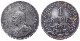 Africa orientale tedesca - Guglielmo II (1888-1918) 1 Rupia 1910 J - Ag - KM# 10
BB+

 Shipping only in Italy