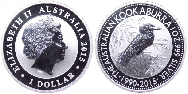 Australia - Regina Elisabetta II (1966-2022) 1 Dollaro (1 Oncia) 2015 - "25° ann...