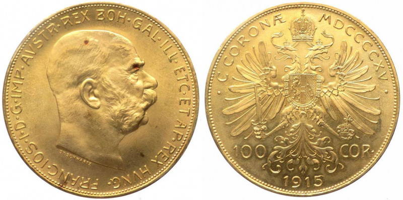 Austria - Francesco Giuseppe I (1848-1916) 100 Corone 1915 - Au - KM# 2819
n.a....