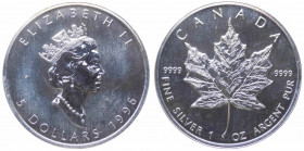 Canada - Elisabetta II - 5 dollari 1996 (1 Oncia) - "Maple Leaf" - Ag
n.a.

 Worldwide shipping