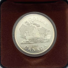 Canada - Regina Elisabetta II (1953-2021) 1 Dollaro Commemorativo 1981 - "100° anniversario della costruzione della Ferrovia transcontinentale del Can...