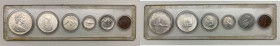 Canada - Elisabetta II (dal 1952) Serie del 1967 composta da 6 valori: 1 Dollaro - Ag; 50 Cents - Ag; 25 Cents - Ag; 10 Cents - Ag; 5 Cents; 1 Cent - ...
