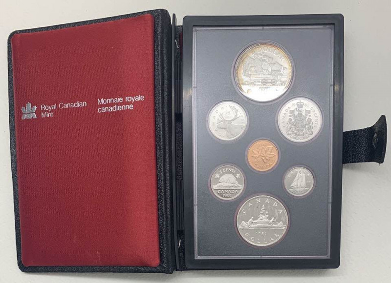 Canada - Regina Elisabetta II (dal 1952) Serie 1981 composta da: 1 Dollaro "Loco...