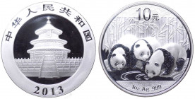 Cina - Repubblica Popolare Cinese (1999-2021) 10 Yuan (1 Oncia) 2013 "Panda" - Ag
FS

 Worldwide shipping