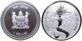 Figi - Regina Elisabetta II (1969-2019) 1 Dollaro (1 Oncia) 2018 - "Sirena crescente" - Ag
FS

 Worldwide shipping