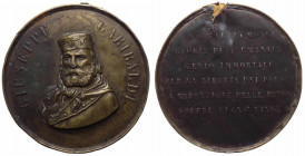 Giuseppe Garibaldi (1807-1882) Medaglia 1882 commemorativa della morte - Sarti 363 - Metallo bianco - forse rovescio inserito posteriormente - gr. 19 ...