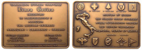 Placchetta/Medaglia emessa nel 1994 su iniziativa del Comitato Futa commemorativa dell'incontro avvenuto tra i combattenti degli eserciti che si batte...