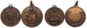 Repubblica Italiana, lotto di 2 medagliette composto da: medaglietta "8° gruppo artiglieria da campagna semovente "Pasubio" - gr. 11,29 - Ø mm32; Tena...