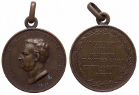 Italia, medaglietta commemorativa del centesimo anniversario della scomparsa di Giambattista Bodoni ( 1740 - 1813), incisore, tipografo e stampatore i...