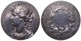 Italia, Torino, medaglia per l'Esposizione Generale Italiana, 1898; Ag. - gr. 123.76 - Ø mm61
SPL

 Shipping only in Italy