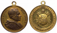 Pio X, Sarto (1903-1914); medaglia MNEMOSYNE, 1902-1903; opus Johnson; Ae dorato - gr. 11,76 - Ø mm31
FDC

 Shipping only in Italy