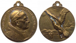 Italia, medaglia per il pellegrinaggo dei giovani di Azione Cattolica, 1934; Ae dorato - gr. 10,20 - Ø mm28
SPL

 Shipping only in Italy