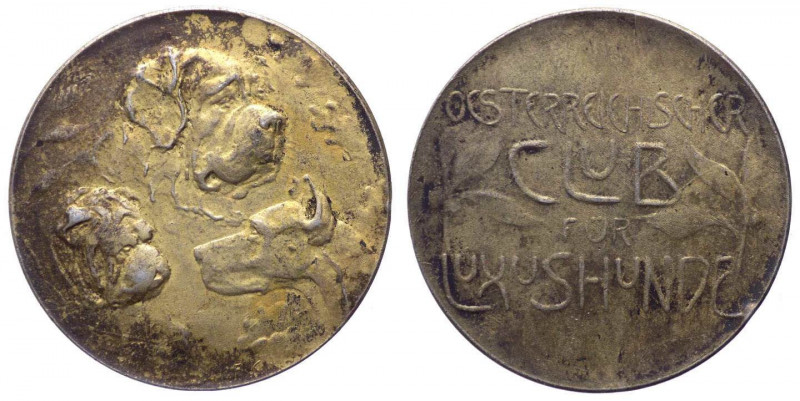 Austria, medaglia per il Club Austriaco cani di lusso; Ag - gr. 11,16 - Ø mm30
...
