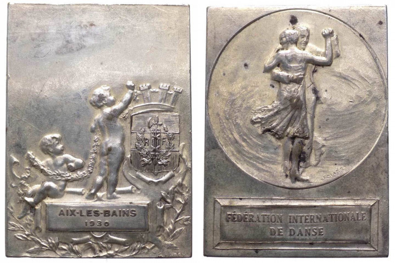 Francia, Aix-Le-Bains, targa premio della Federation Internationale de Danse, 19...