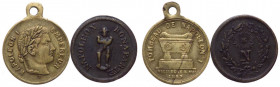 Francia, lotto di due medagliette commemorative di Napoleone; Ae - gr. 0,98 - Ø mm14
mediamente BB

 Shipping only in Italy