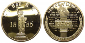 Medaglia - Stati Uniti d'America - Statua della libertà "125° anniversario" - 2011 - gr. 32 - Ø mm40 - Cu dorato - certificato di garanzia *00252*
FS...