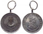 Leone XIII (Vincenzo Gioacchino Pecci) 1878-1903 medaglia emessa nel 1888 a ricordo del Giubileo Sacerdotale di Leone XIII con croce raggiante su nubi...