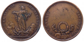Francia - Medaglia emessa nel XIX sec. per commemorare l'apparizione della Vergine Immacolata del 1779 - AE - colpetti sul bordo - gr. 11,46 - Ø mm32...