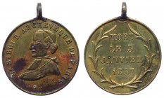 Francia, medaglia devozionale del Vescovo Sibour di Parigi, post 1857; Ae, SPL. - gr. 4.16 - Ø mm23
SPL

 Shipping only in Italy