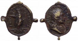 Italia, medaglietta devozionale raffigurante Santa Cecilia, XVIII secolo circa; Ae - gr. 1,52 - Ø mm22x23
BB

 Shipping only in Italy