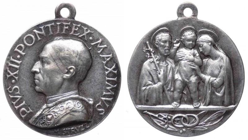 Italia, medaglia a nome di Pio XII (1939-1958) per la Sacra Famiglia; opus Mistr...