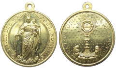 Italia,medaglietta devozionale di Maria Santissima del Rosario di Pompei, XIX-XX secolo; Ae dorato - gr. 22,89 - Ø mm 39
FDC

 Shipping only in Ita...