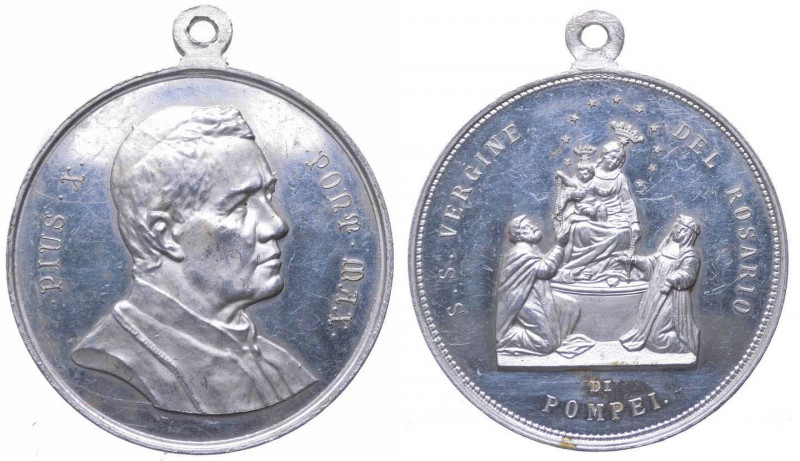 Italia, Pio X, Sarto (1903-1914); medaglietta devozionale di Maria Santissima de...