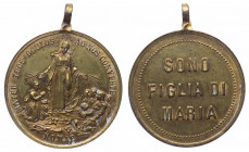 Italia, medaglietta devozionale della "Congregazione delle Figlie di Maria" , XIX-XX secolo; AE - gr. 7,44 - Ø mm26
SPL

 Shipping only in Italy