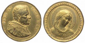 Italia, Pio X, Sarto (1903-1914); medaglietta devozionale dell'Immacolata; Ae dorato; colpetti - gr. 12,44 - Ø mm31
qSPL

 Shipping only in Italy