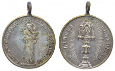 Italia, medaglietta devozionale per i 700 anni di Sant'Antonio da Padova 1895; Ae argentato - gr.2,87 - Ø mm21
SPL

 Shipping only in Italy