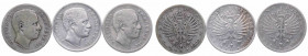 Vittorio Emanuele III (1900-1943) - Lotto di 3 esemplari: 1 Lira "Aquila Sabauda" 1902 - Ag; 1 Lira "Aquila Sabauda" 1906 - Ag; 1 Lira "Aquila Sabauda...