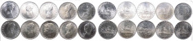 repubblica italiana - Monetazione in lire (1946-2001) Lotto 10 esemplari: 500 lire "Caravelle" 1958; 500 lire "Caravelle" 1959; 500 lire "Caravelle" 1...