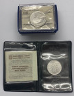 Repubblica italiana - Monetazione in lire (1946-2001) Lotto di 2 esemplari: 500 Lire Commemorativa 1974 - "Guglielmo Marconi" - Ag - In confezione; 50...