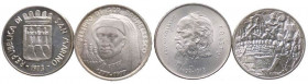 San Marino - Nuova Monetazione (dal 1972) Lotto di 4 esemplari: 1000 Lire "Brunelleschi" 1977 - Ag; 1000 Lire "Tolstoy" 1978 - Ag; 500 Lire 1973 - Ag;...