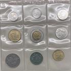 San Marino - Nuova Monetazione (dal 1972) Lotto di 4 serie in confezione composte da: 500 Lire in Ag; 100 Lire; 50 Lire; 20 Lire; 10 Lire; 5 lire; 2 L...