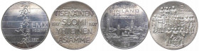 Finlandia - Repubblica di Finlandia (Suomi) (1963-2001) lotto composto da: 10 Marakka 1971 "10° campionato europeo di atletica leggera, Helsinki 1971"...