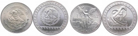 Lotto 2 monete: Messico - Stati Uniti Messicani (dal 1810) 1 Oncia 1992 serie Guerrero Aguila - KM 556 - Ag; Stati Uniti Messicani (dal 1810) 1 Oncia ...