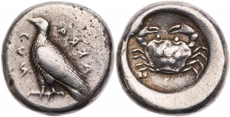 SIZILIEN AKRAGAS
 AR-Didrachme 488/85-480/78 v. Chr. Vs.: Adler steht n. l., Rs...