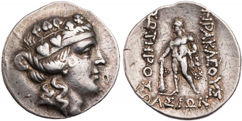 THRAKIEN THASOS
 AR-Tetradrachme 148-90/80 v. Chr. Vs.: Kopf des Dionysos mit E...