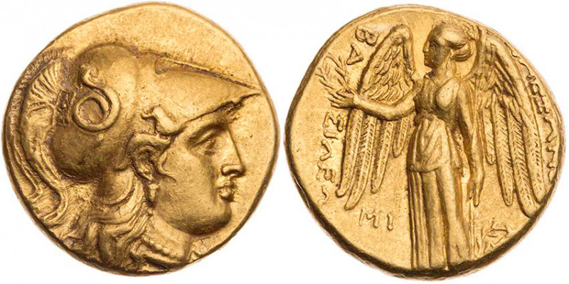 MAKEDONIEN, KÖNIGREICH
Alexander III., 336-323 v. Chr. AV-Stater 311-305 v. Chr...