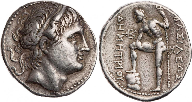 MAKEDONIEN, KÖNIGREICH
Demetrios I. Poliorketes, 306-283 v. Chr. AR-Tetradrachm...