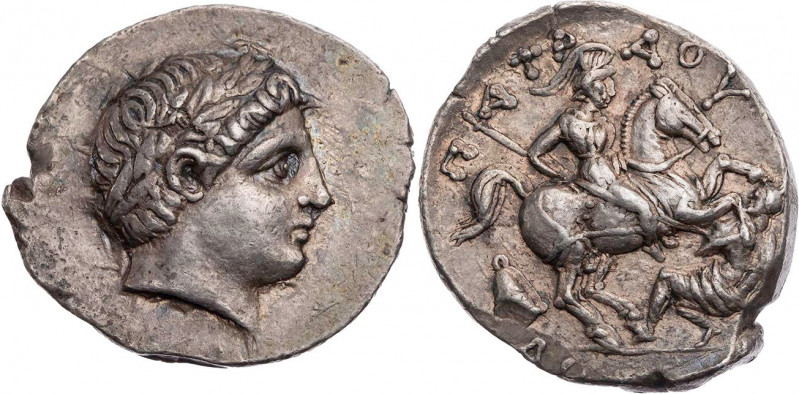 PAIONIEN
Patraos, 335-315 v. Chr. AR-Tetradrachme Vs.: Kopf des Apollon mit Lor...