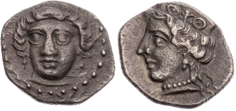 KILIKIEN TARSOS
 AR-Obol 389-375 v. Chr. Vs.: weiblicher Kopf fast v. v., Rs.: ...