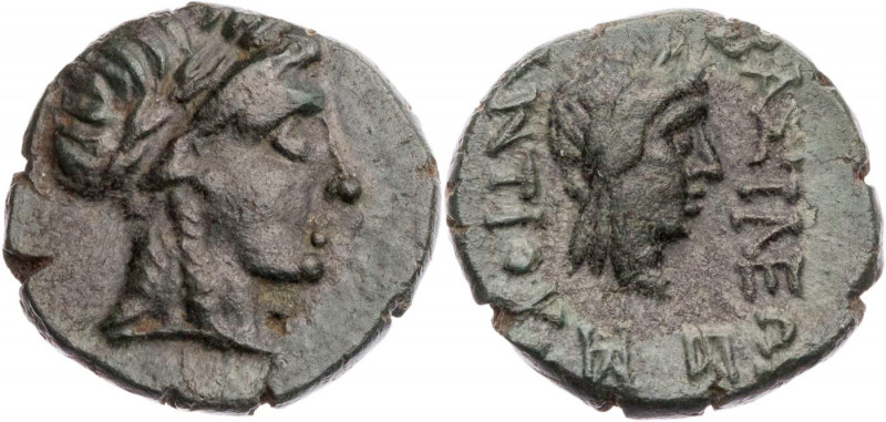SYRIEN KÖNIGREICH DER SELEUKIDEN
Antiochos III., 223-187 v. Chr. AE-Chalkus Sar...