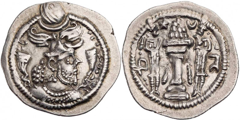 SASANIDEN
Peroz I., 457/459-484 n. Chr. AR-Drachme GW Vs.: Büste in Ornat mit K...