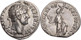 PONTOS AMISOS
Hadrianus, 117-138 n. Chr. AR-Drachme 131/132 n. Chr. (= Jahr 163) Vs.: Kopf mit Lorbeerkranz n. r., Rs.: Athena steht mit Helm, Schild...
