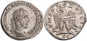 SYRIEN SELEUCIS ET PIERIA, ANTIOCHEIA AM ORONTES
Traianus Decius, 249-251 n. Chr. AR-Tetradrachme 249-250 n. Chr. 2. Offizin Vs.: gepanzerte und drap...