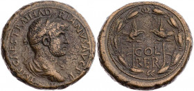 PHOENIZIEN BERYTOS
Hadrianus, 117-138 n. Chr. AE-Dupondius 128-138 n. Chr. Vs.: IMP CAES TRAI HAD-RIANVS AVG P P, gepanzerte und drapierte Büste mit ...