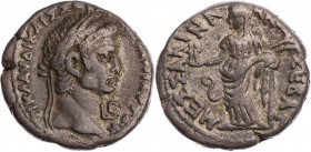 ÄGYPTEN ALEXANDRIA
Claudius, 41-54 n. Chr. BI-Tetradrachme 44/45 n. Chr. (= Jahr 5) Vs.: Kopf mit Lorbeerkranz n. r., rechts im Feld Jahresangabe, Rs...